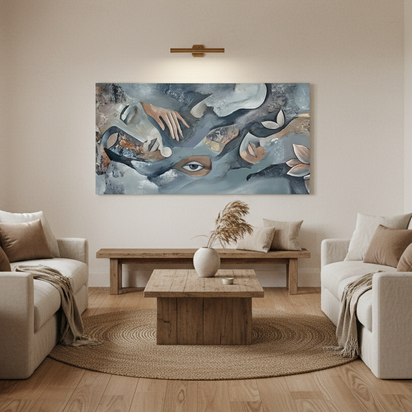 Surreal Abstract Face & Hand Painting
