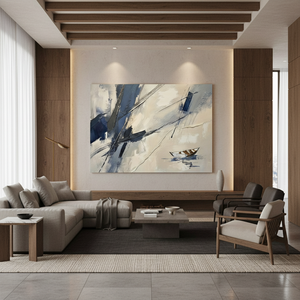 Abstract Boat Painting