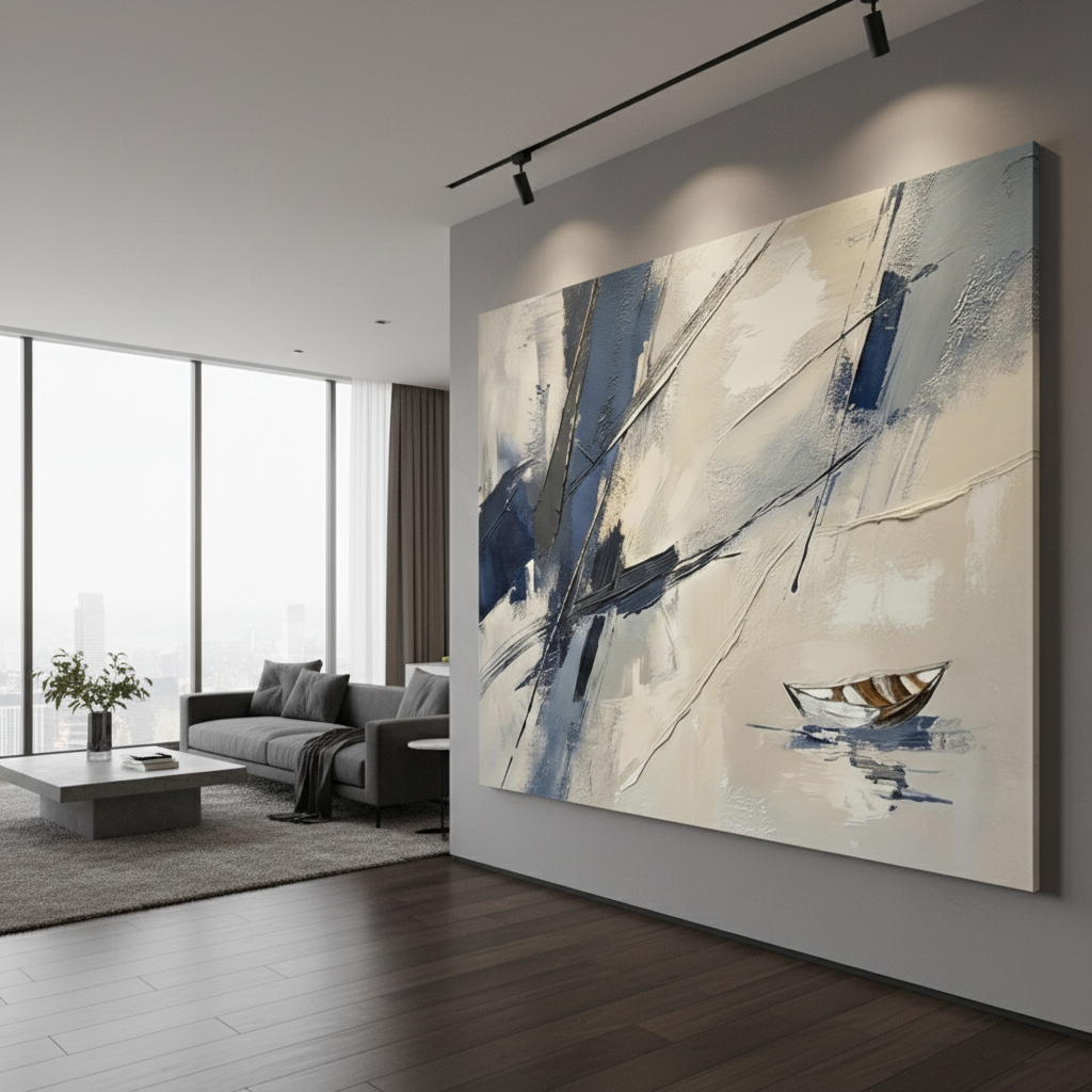 Abstract Boat Painting