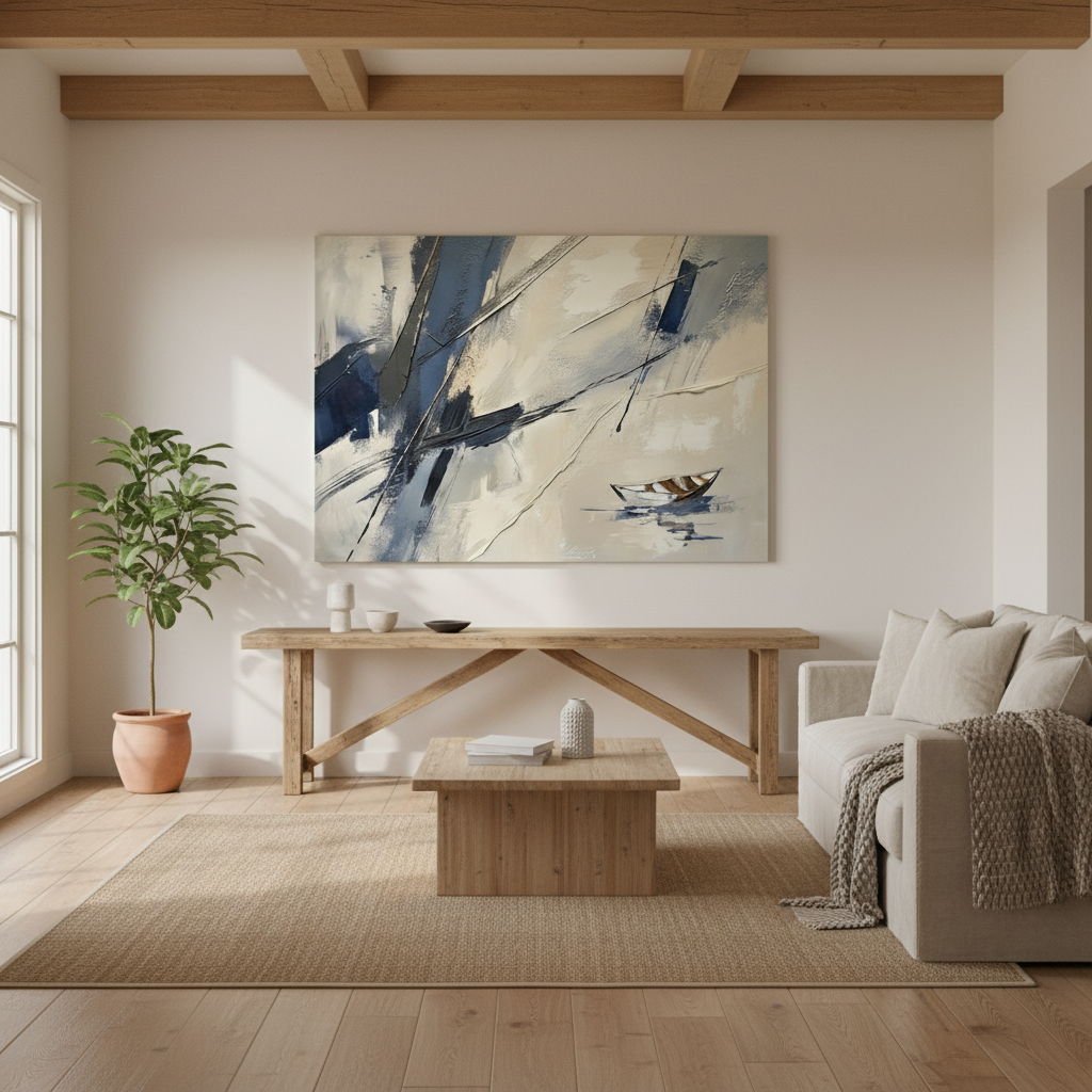 Abstract Boat Painting