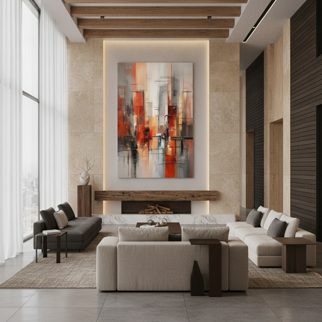 Abstract Urban Cityscape Painting