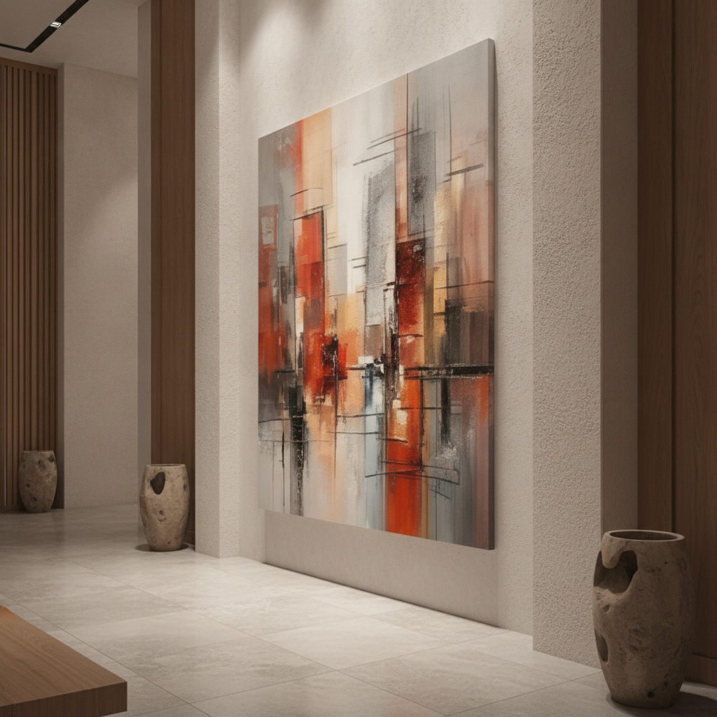 Abstract Urban Cityscape Painting