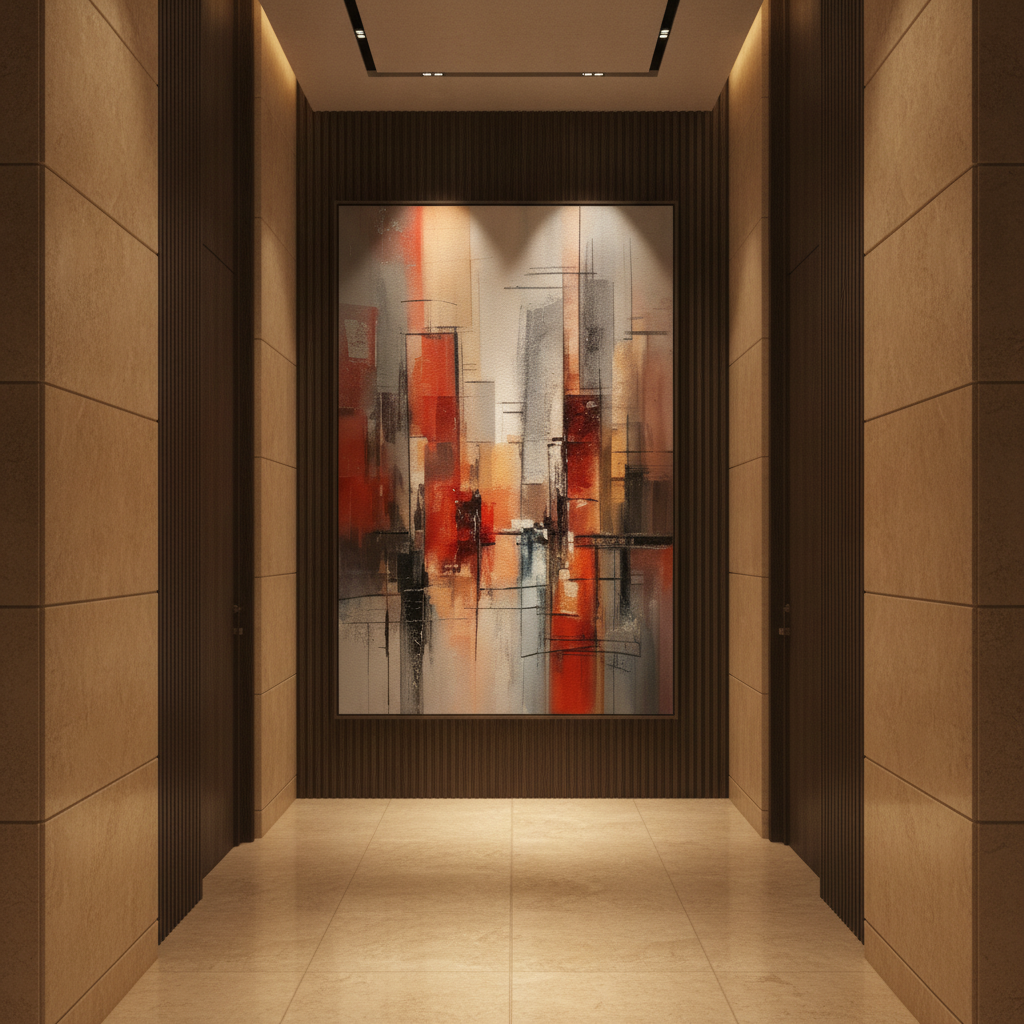 Abstract Urban Cityscape Painting