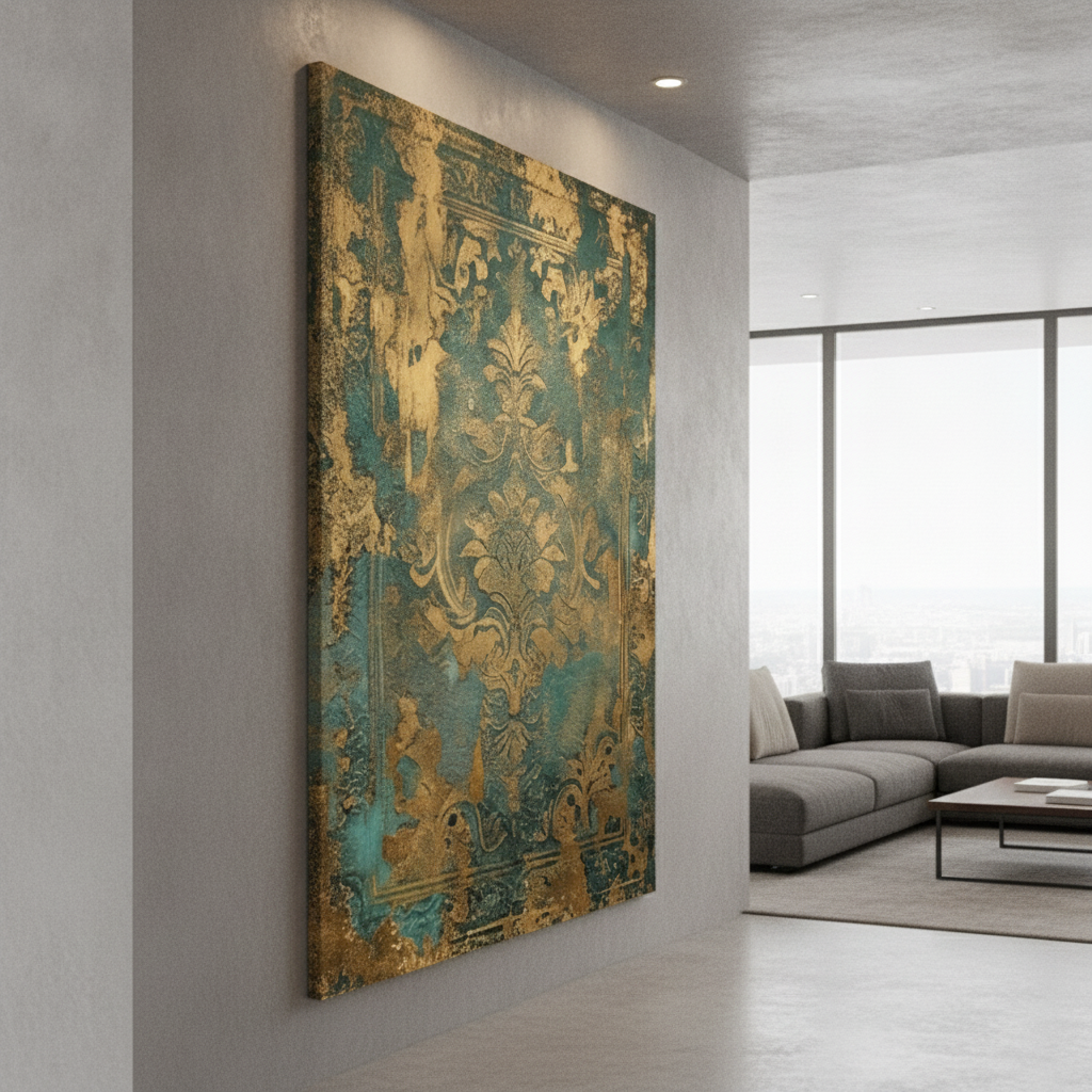 Baroque Damask Abstract Painting