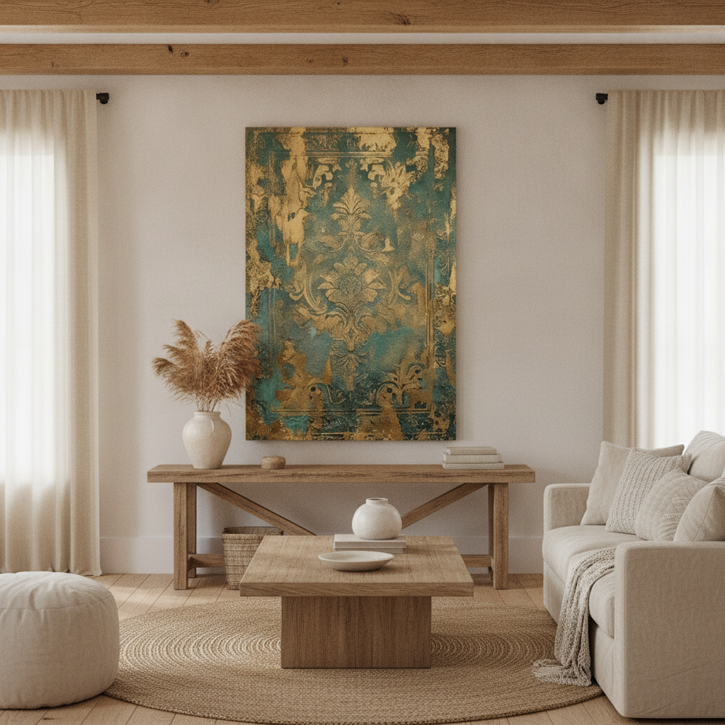 Baroque Damask Abstract Painting
