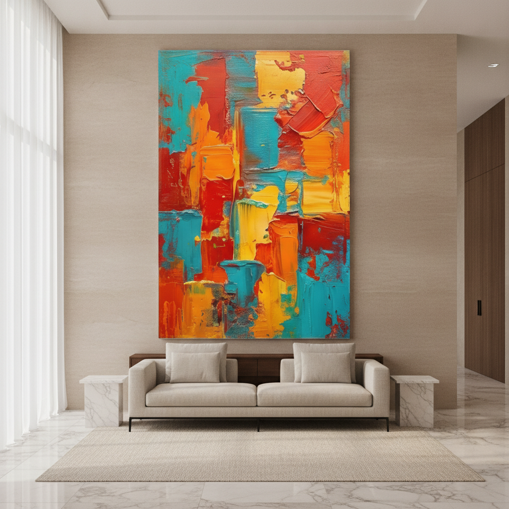 Vibrant Multicolour Abstract Painting