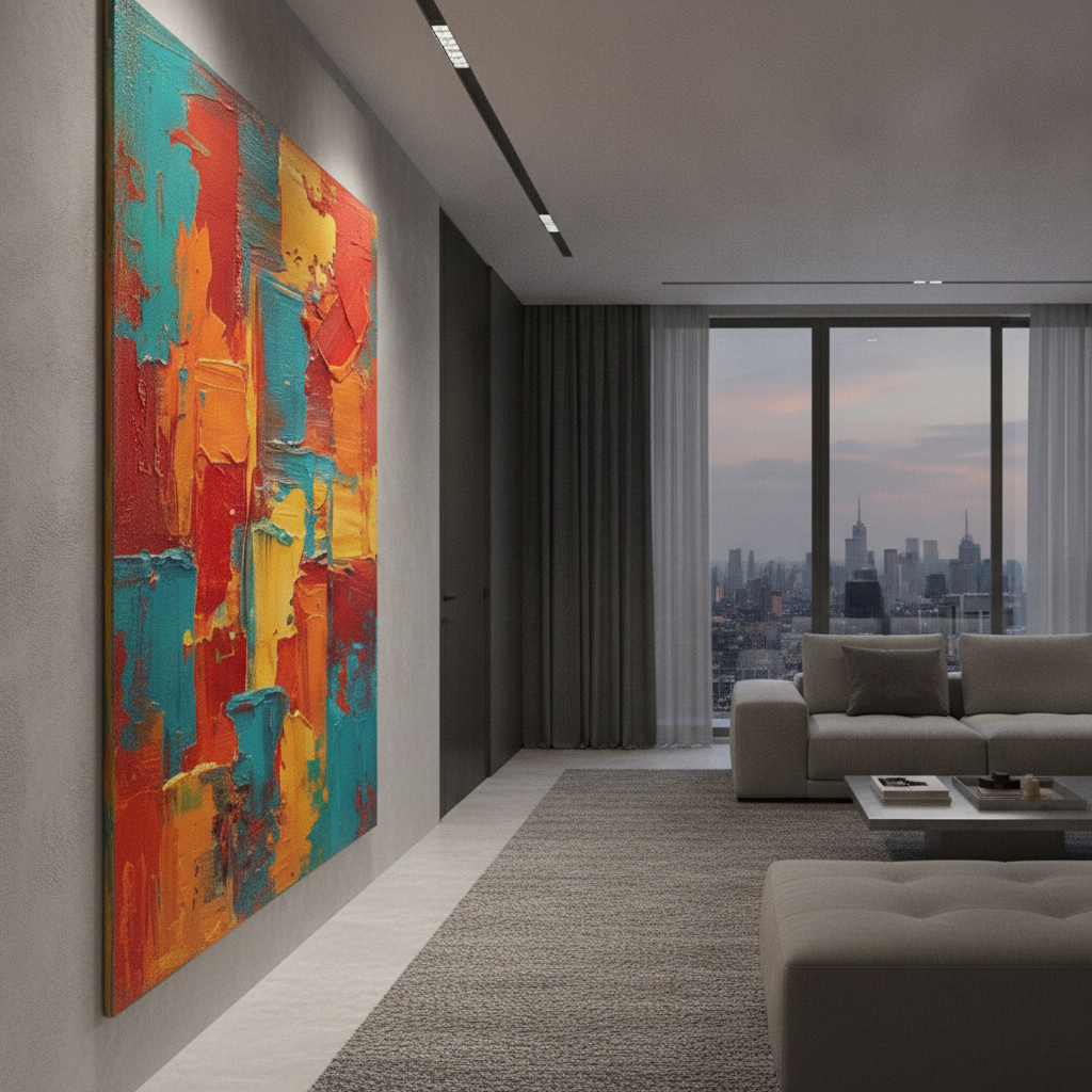 Vibrant Multicolour Abstract Painting