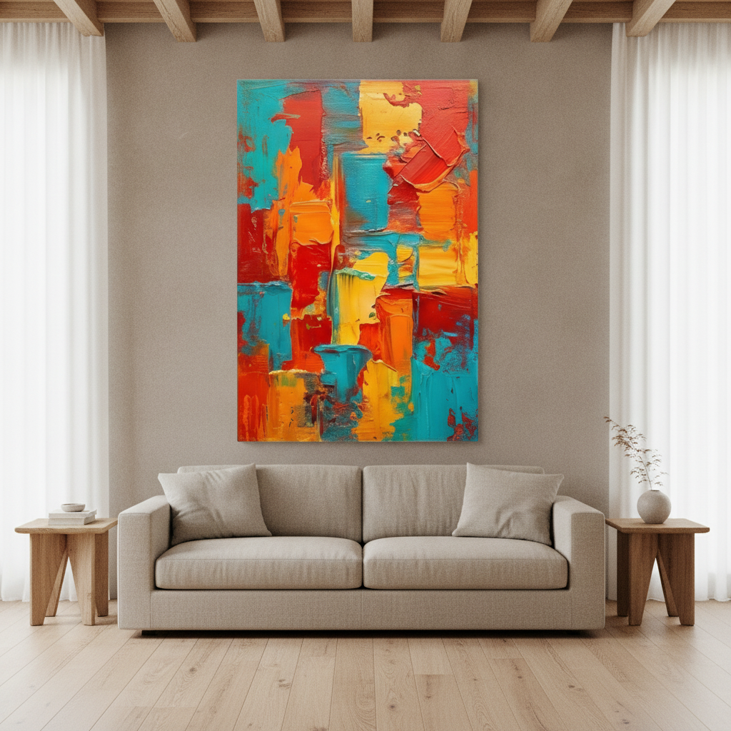 Vibrant Multicolour Abstract Painting