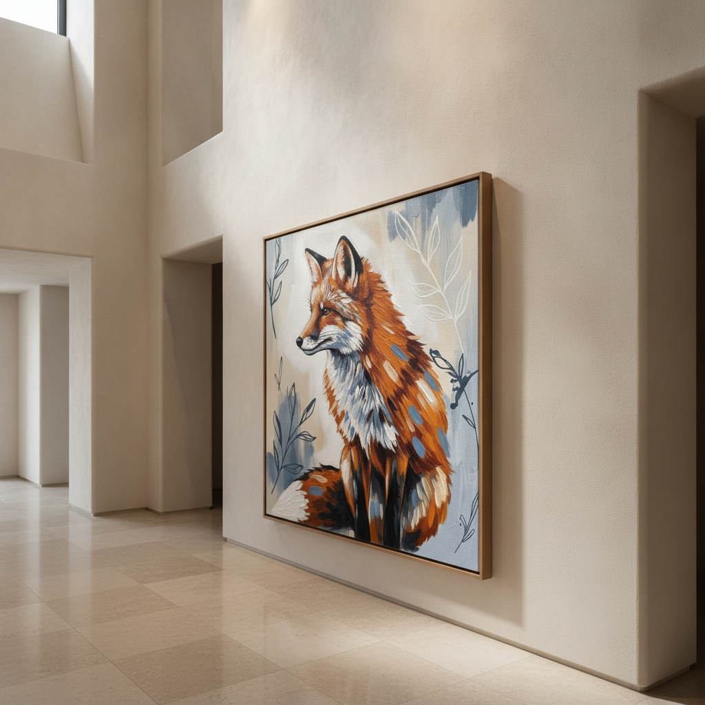 Red Fox Botanical Painting