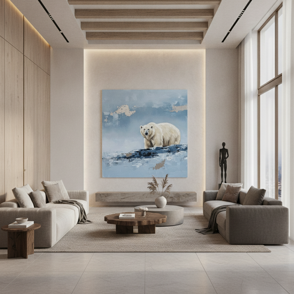 Polar Bear Ice Painting