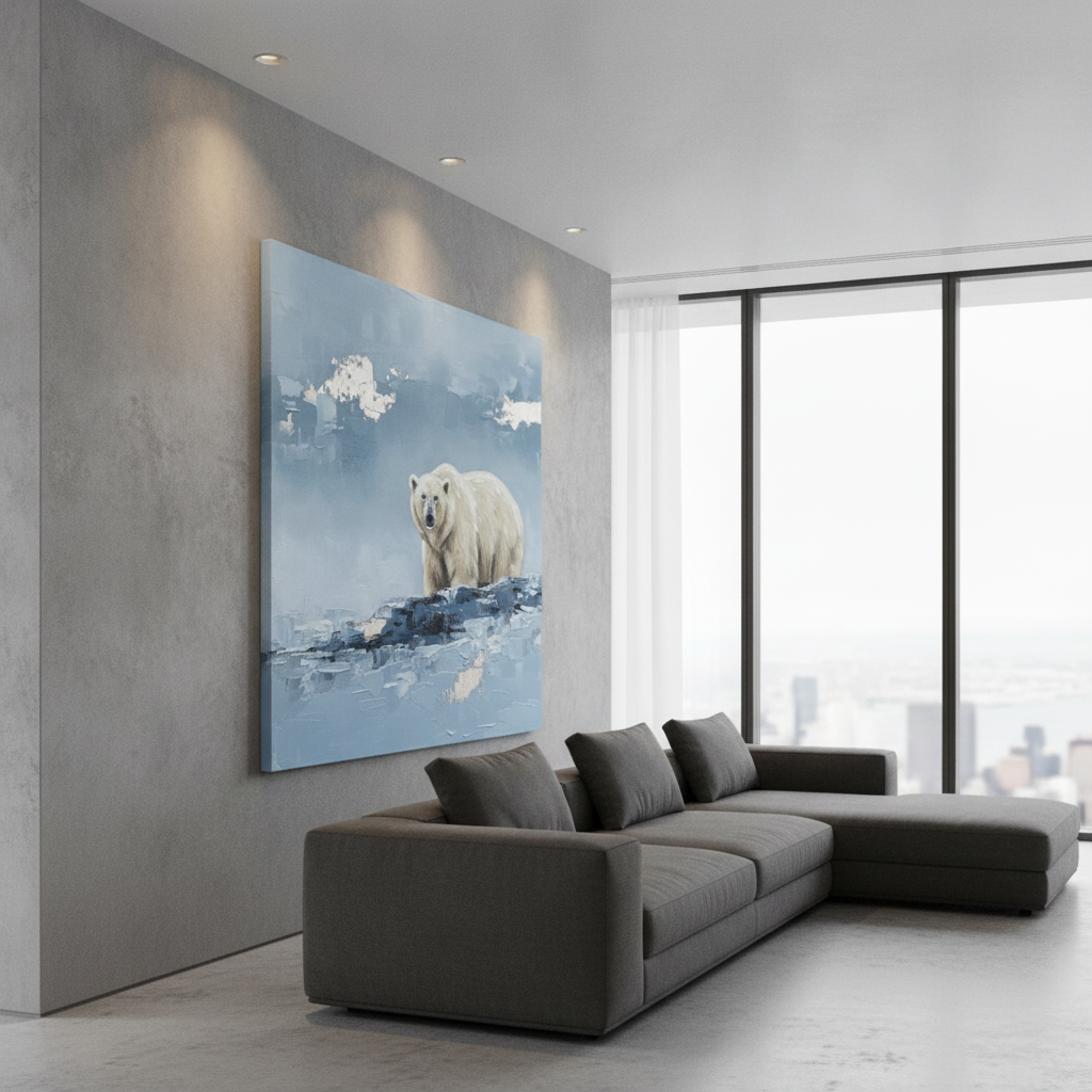 Polar Bear Ice Painting