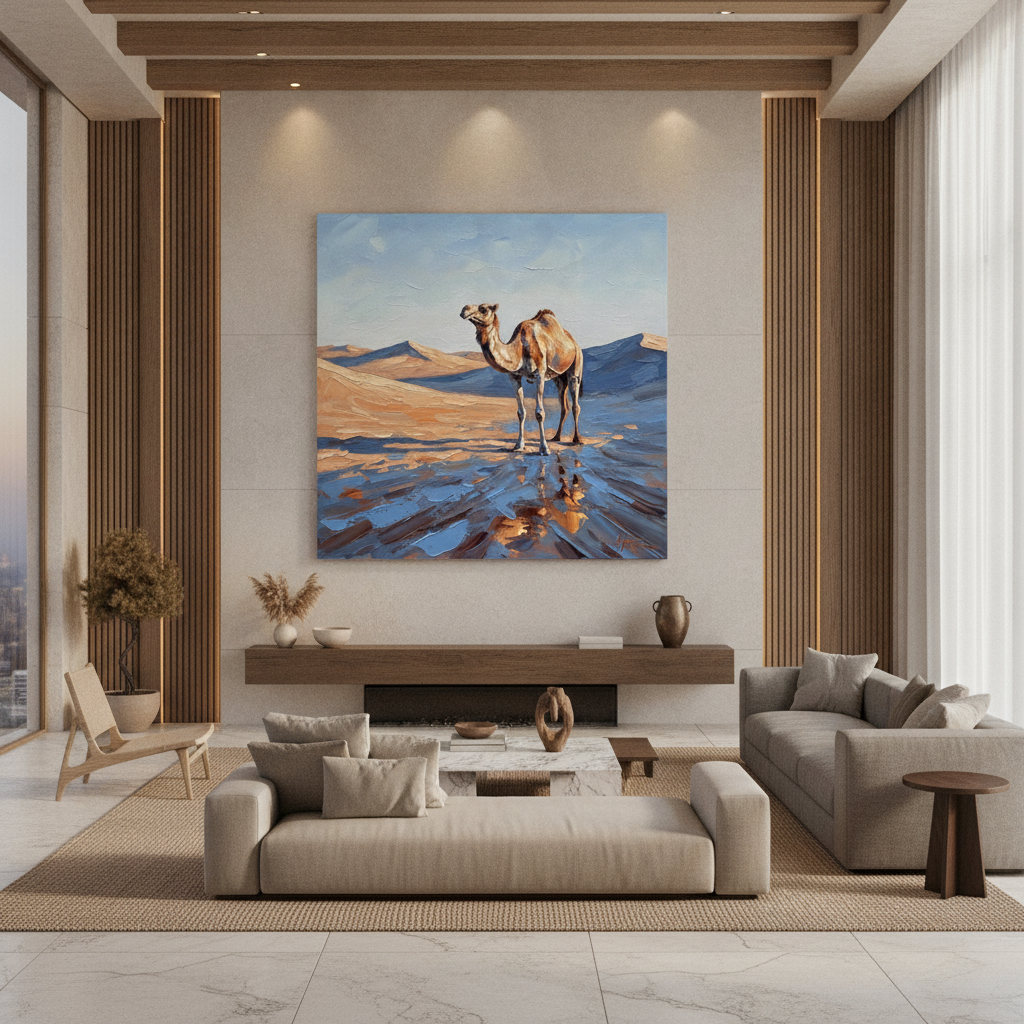 Camel Desert Dune Painting