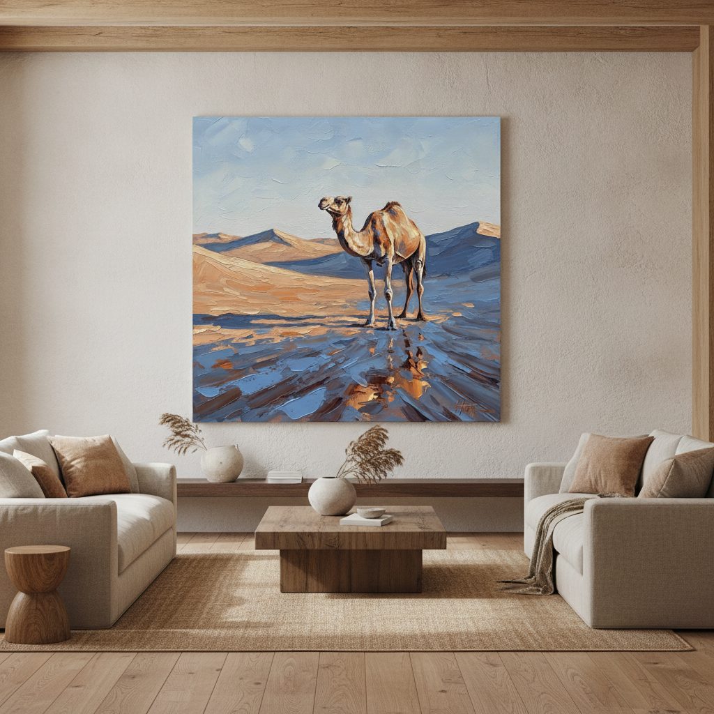 Camel Desert Dune Painting