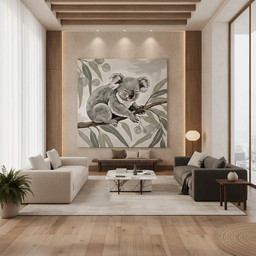 Sleepy Koala Painting