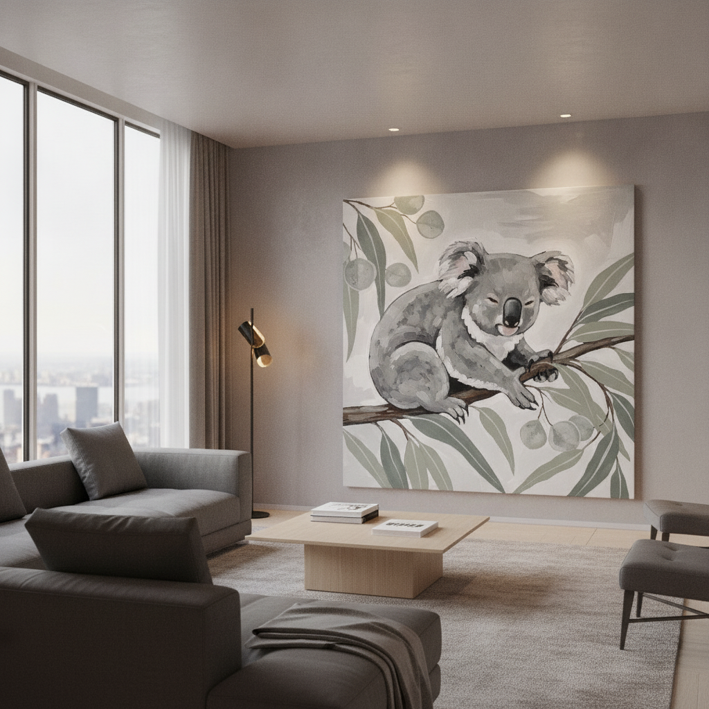 Sleepy Koala Painting