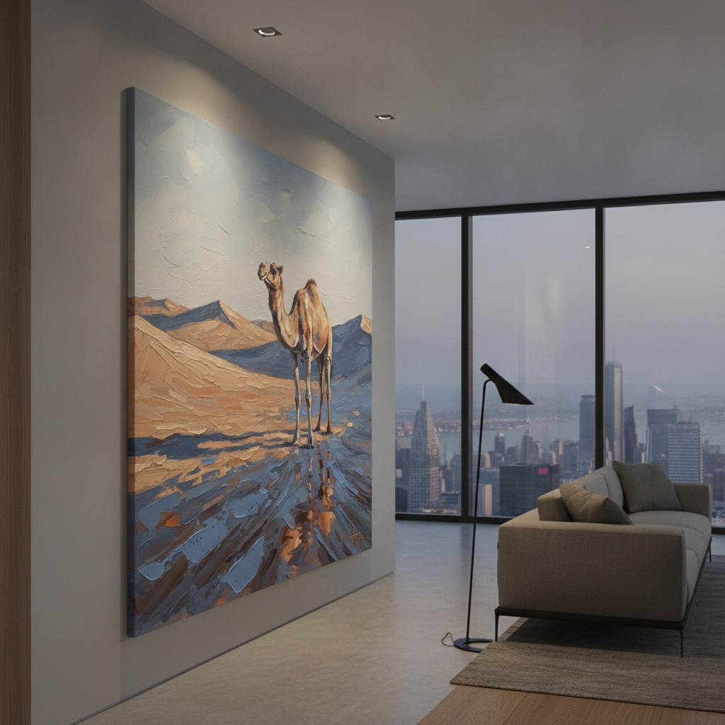 Camel Desert Dune Painting
