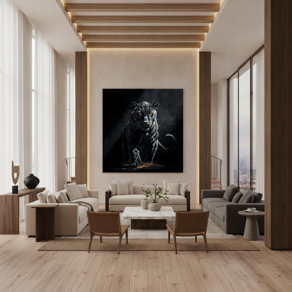 Black Panther Shadow Painting