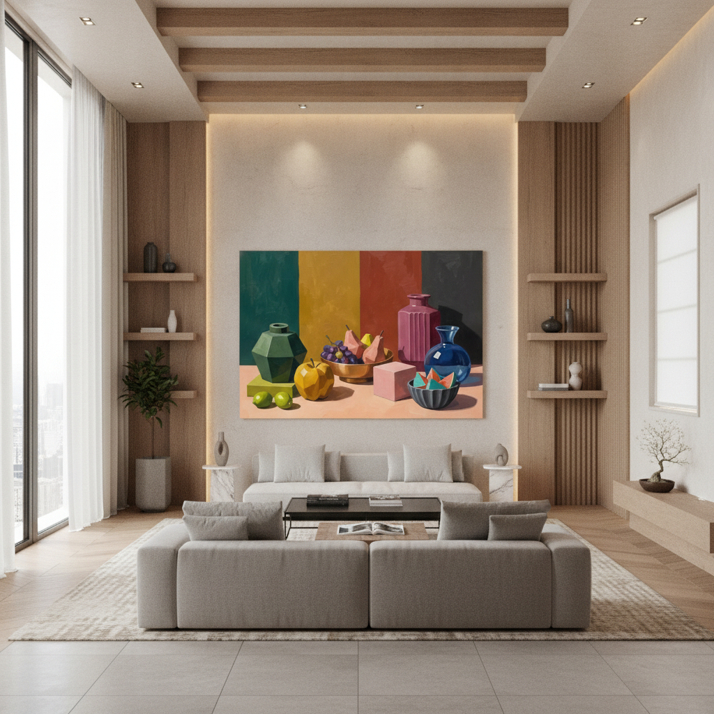 Colorful Vases, Fruit & Shapes