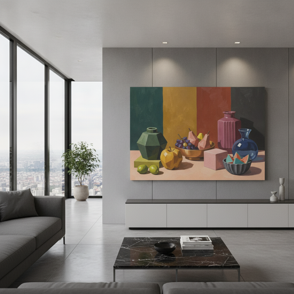Colorful Vases, Fruit & Shapes