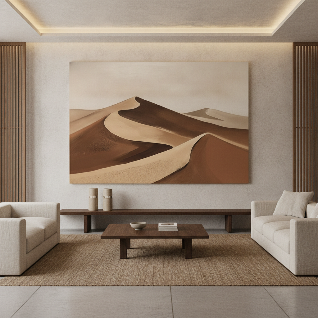 Sand Dunes Beige Brown Painting
