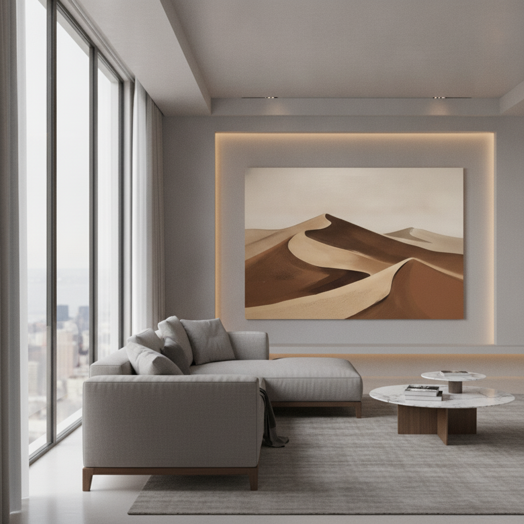 Sand Dunes Beige Brown Painting