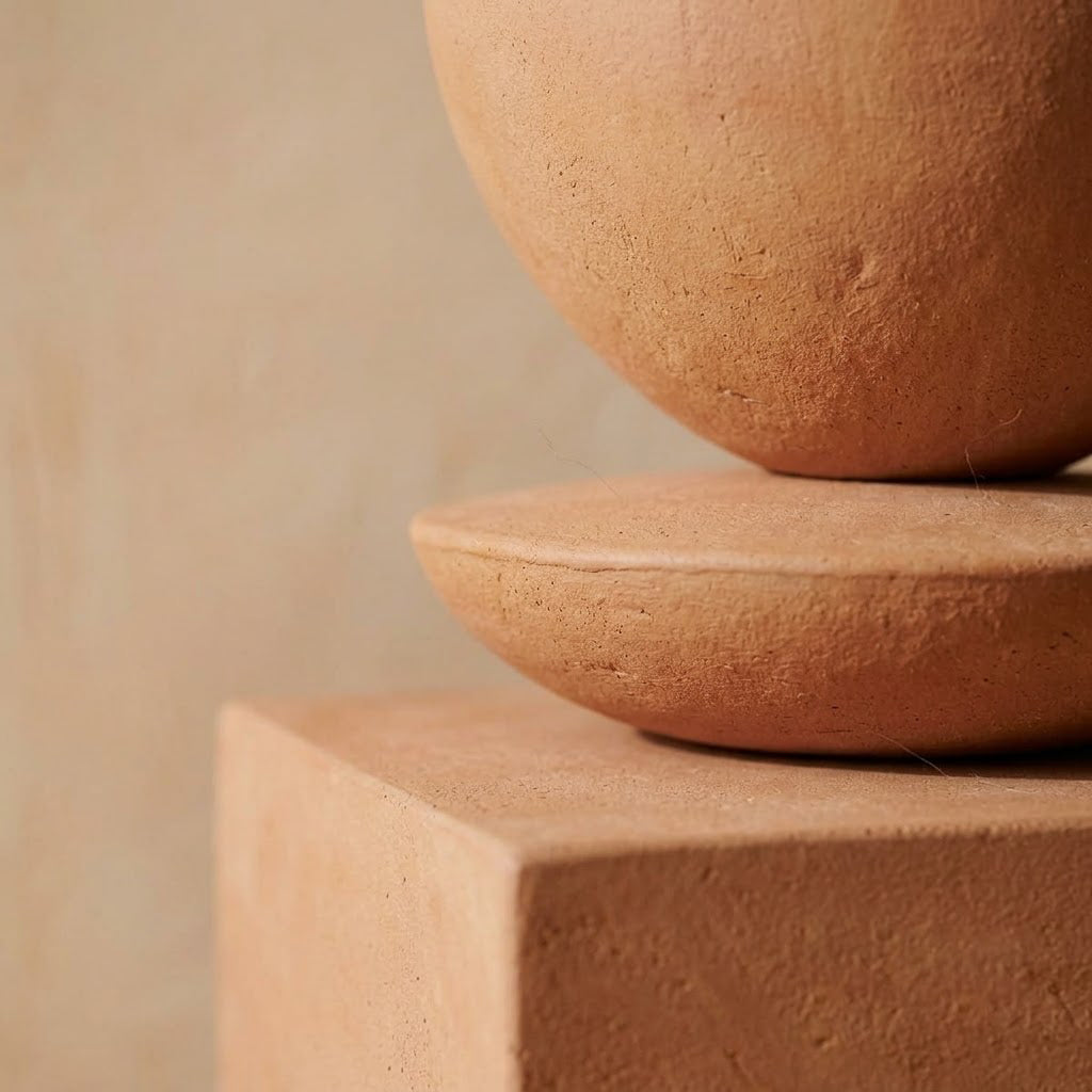 Terracotta Balancing Stones Sculpture