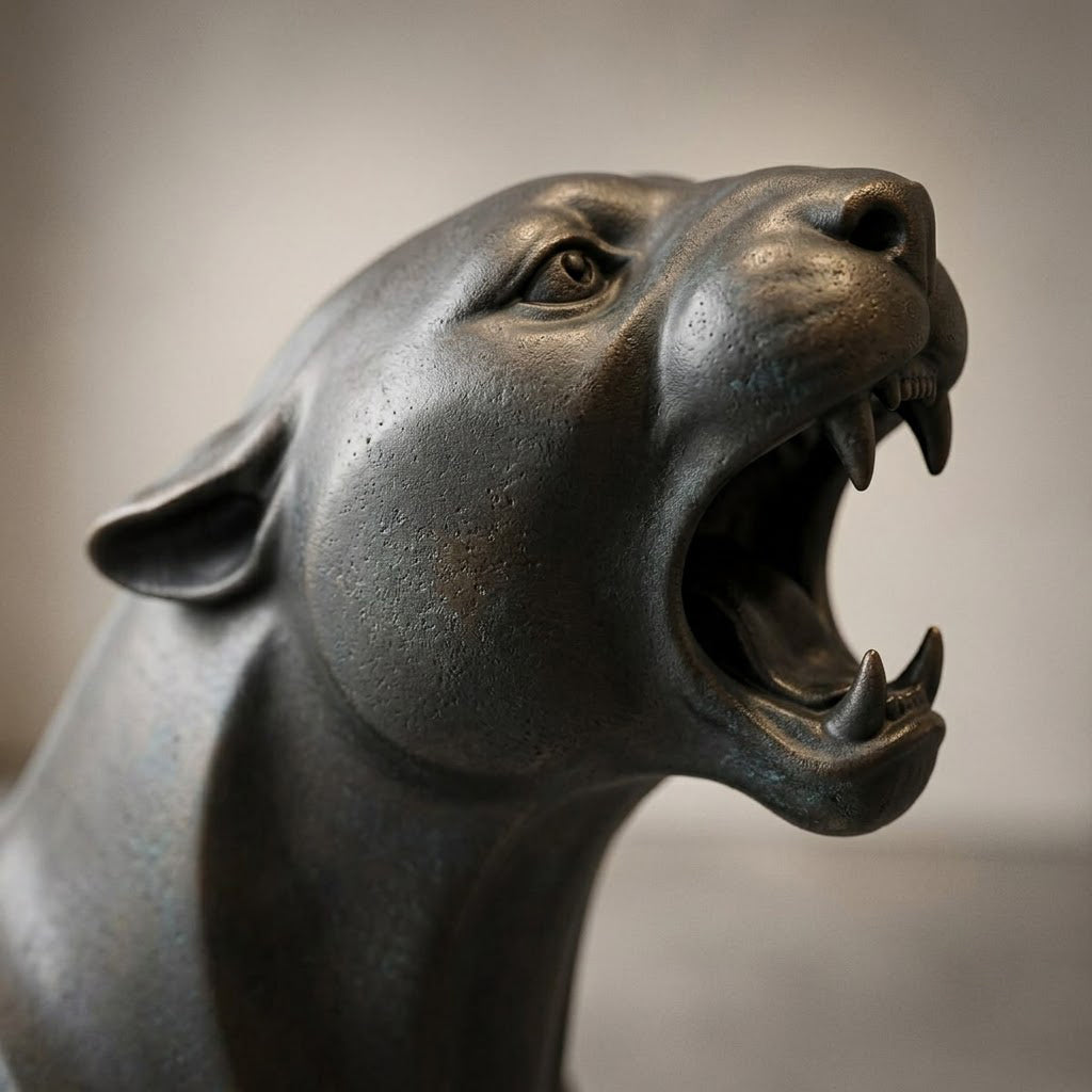 Roaring Panther Sculpture