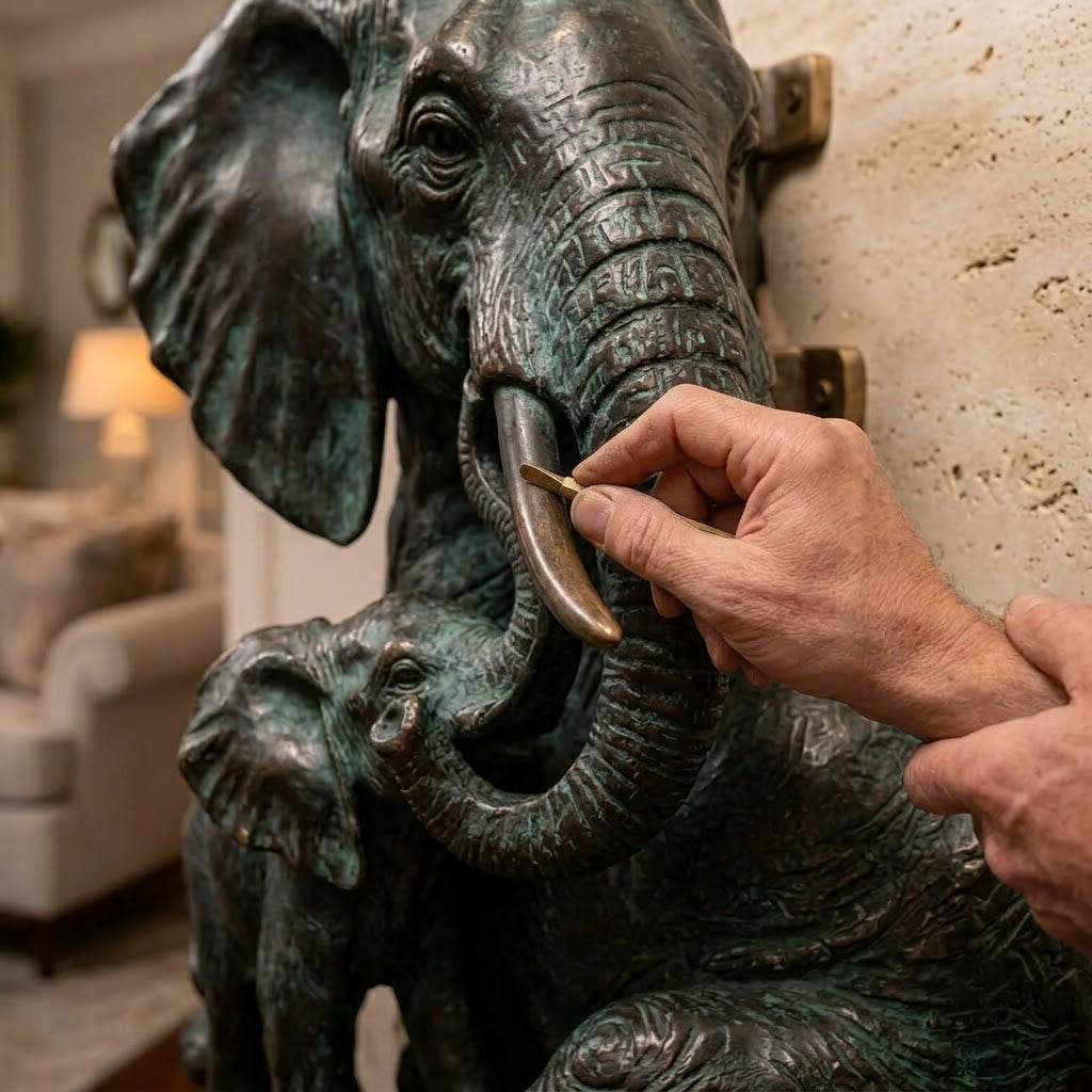 Elephant & Calf Sculpture