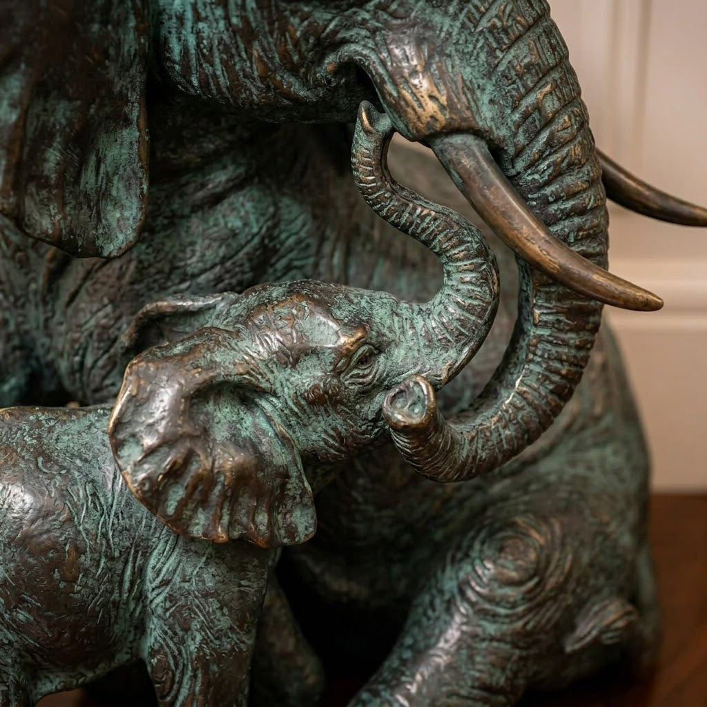 Elephant & Calf Sculpture