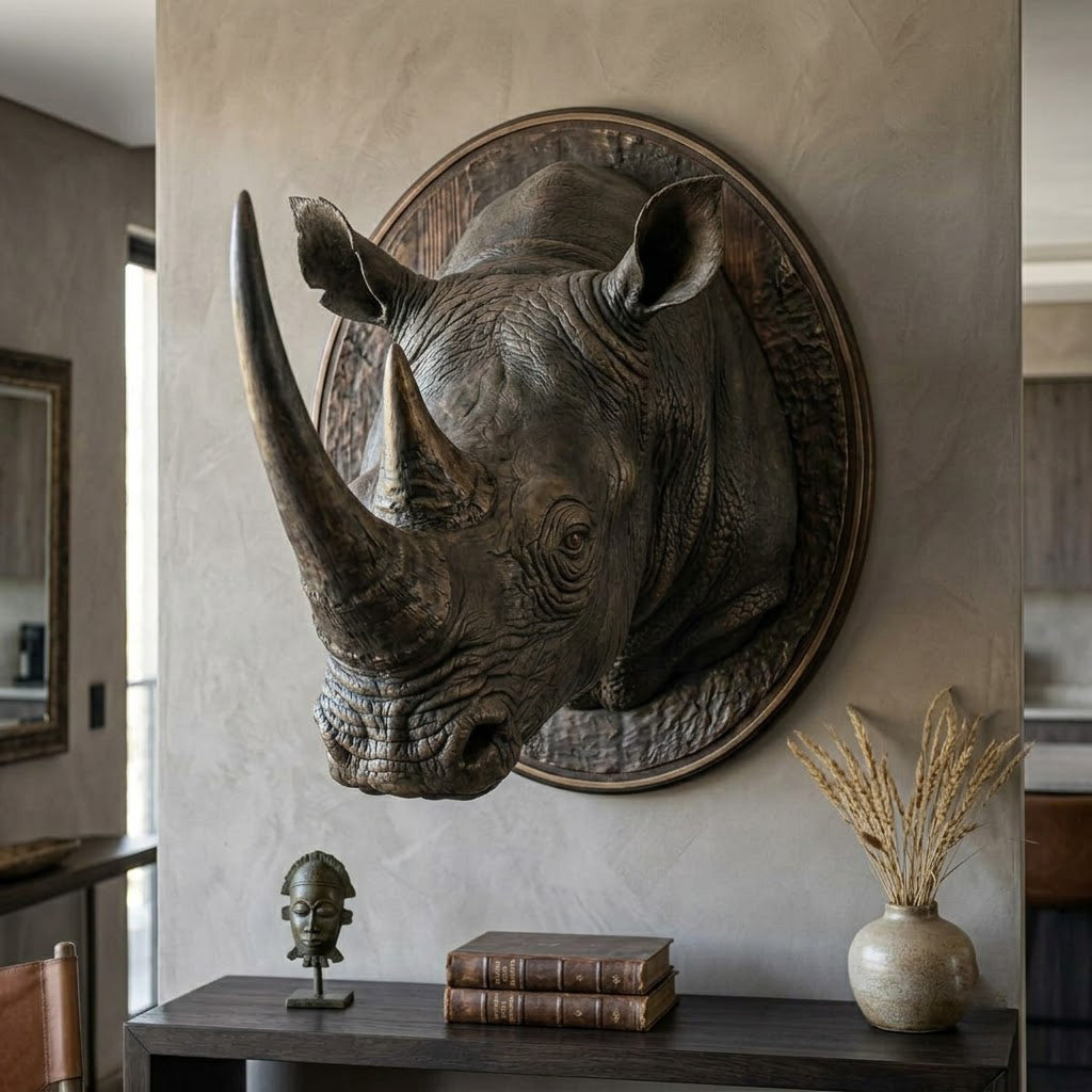 Rhino Head Wall Sculpture