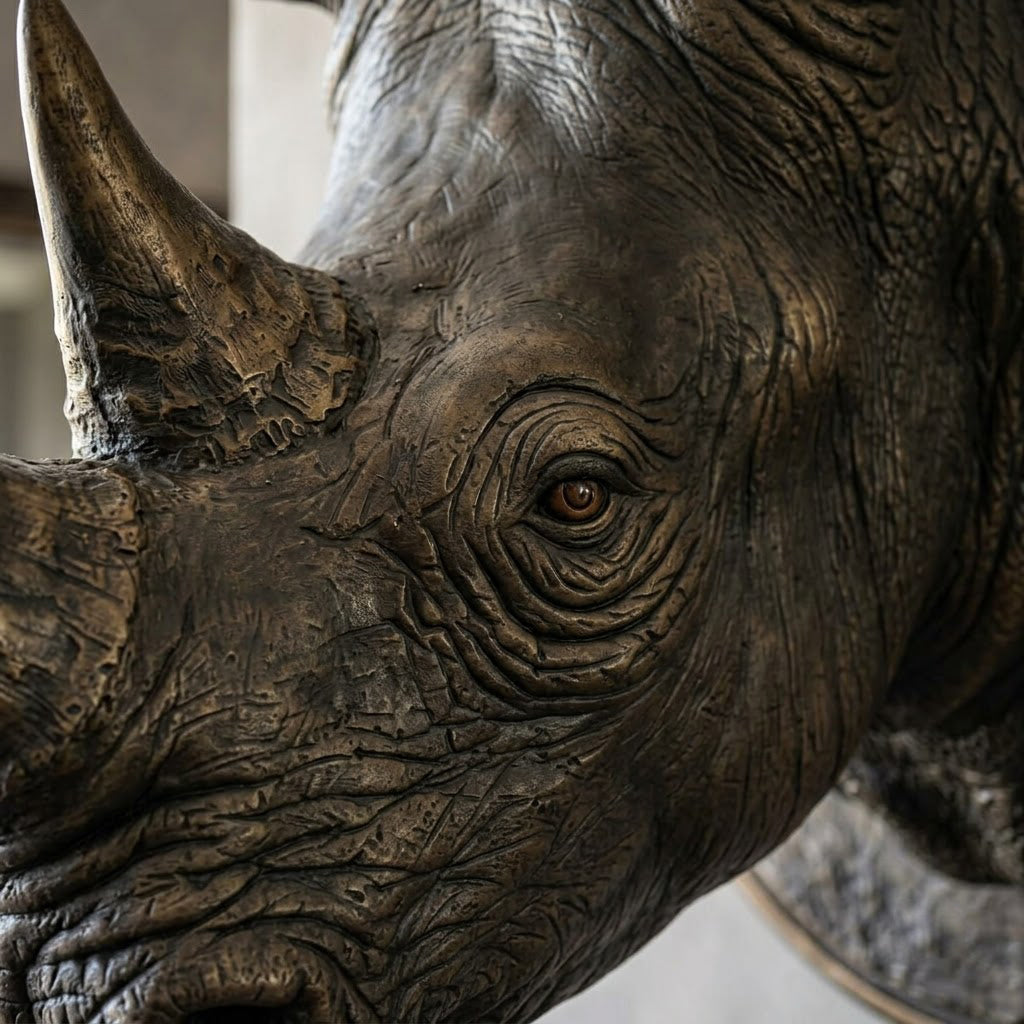 Rhino Head Wall Sculpture