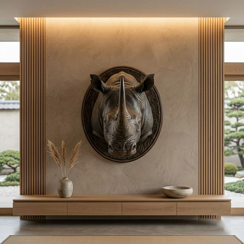 Rhino Head Wall Sculpture