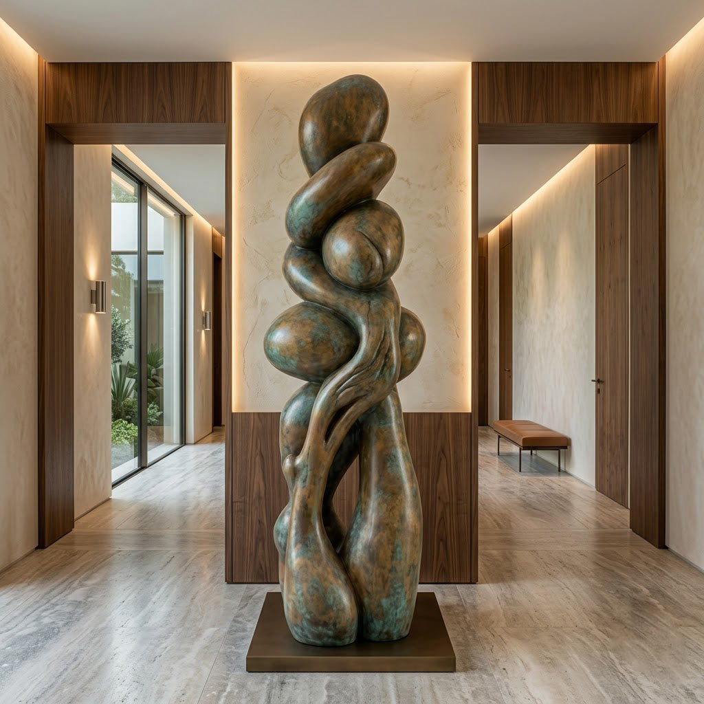 Embracing Pebble Stack Sculpture