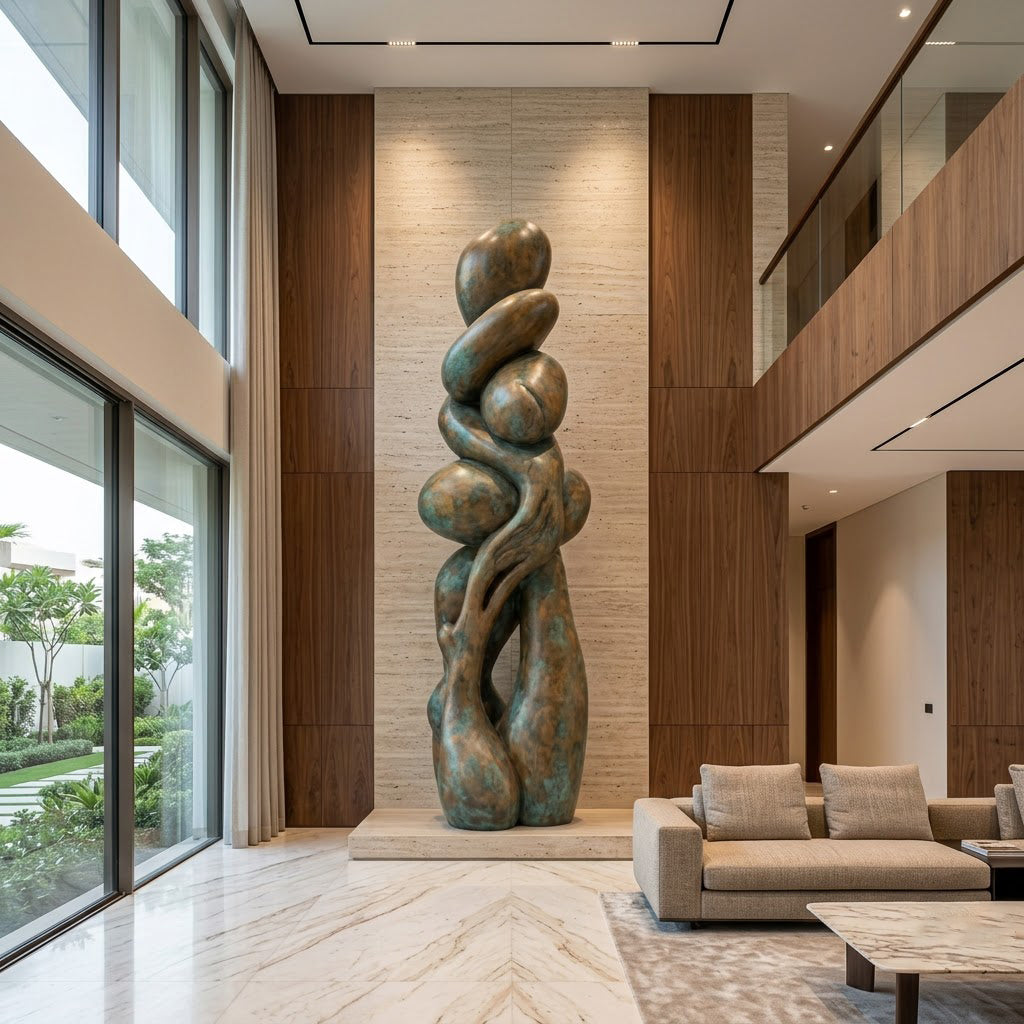 Embracing Pebble Stack Sculpture