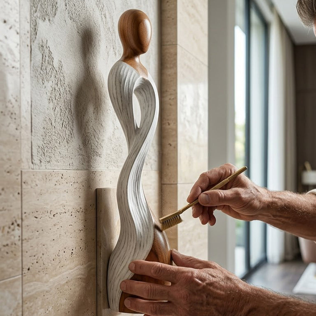 Wood Carved Abstract Figure Sculpture