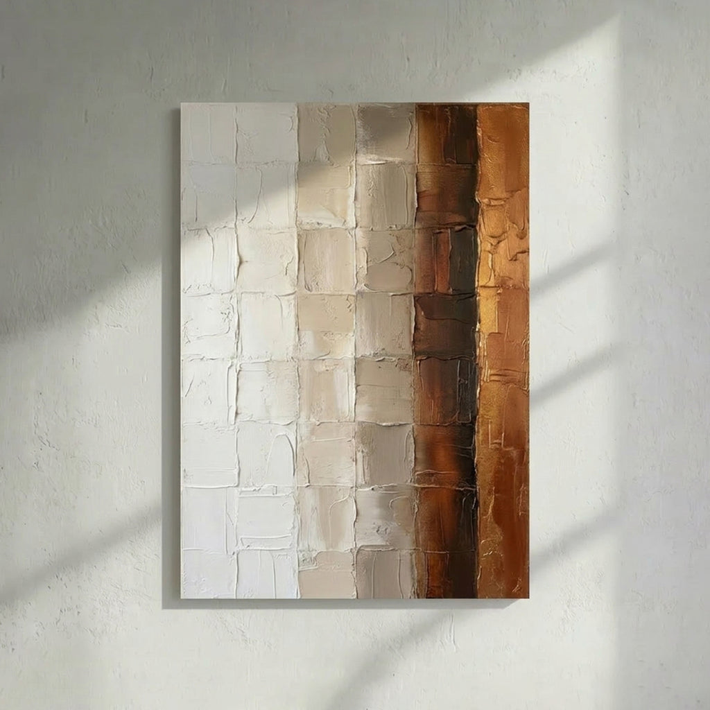 Textured Grid Abstract Painting