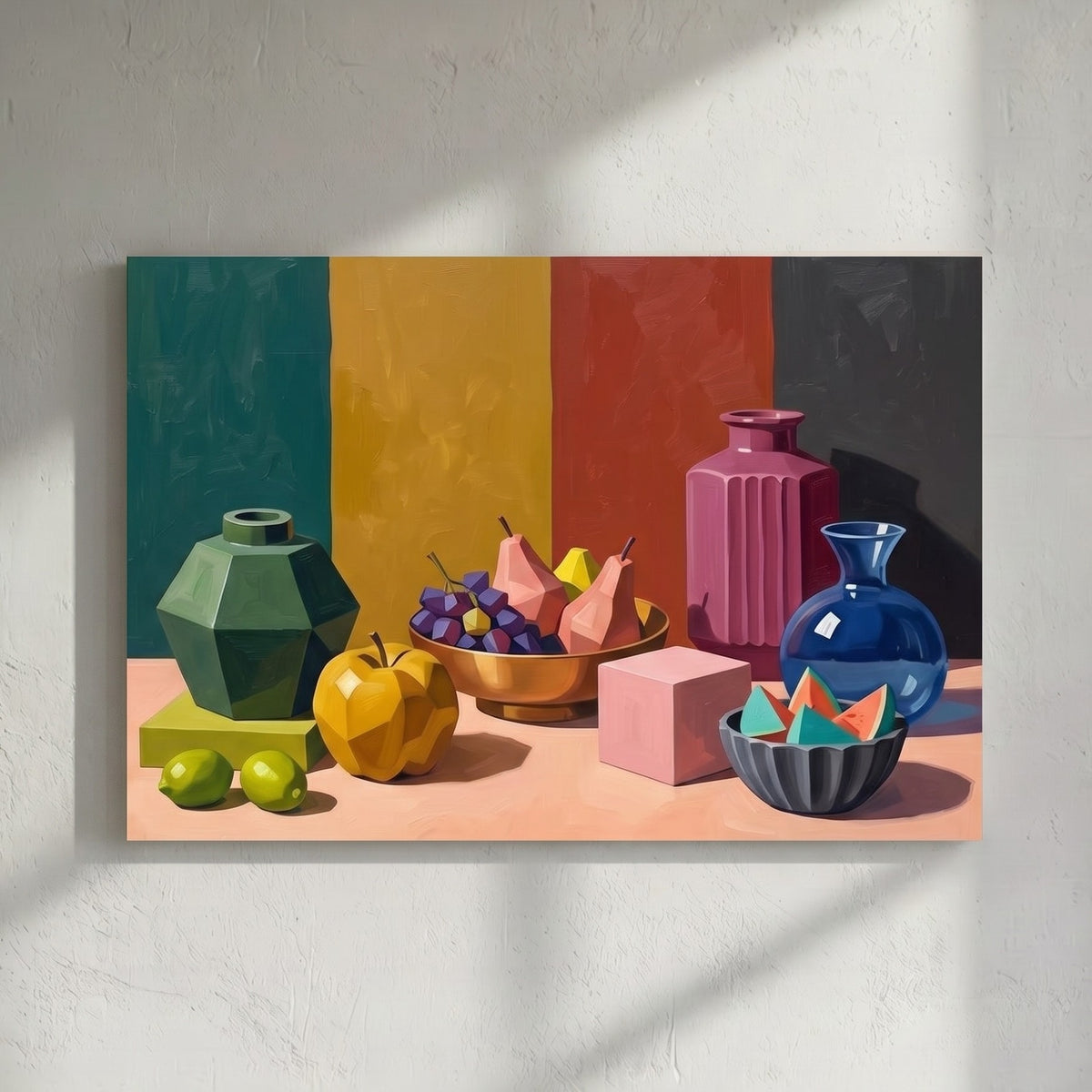 Colorful Vases, Fruit & Shapes