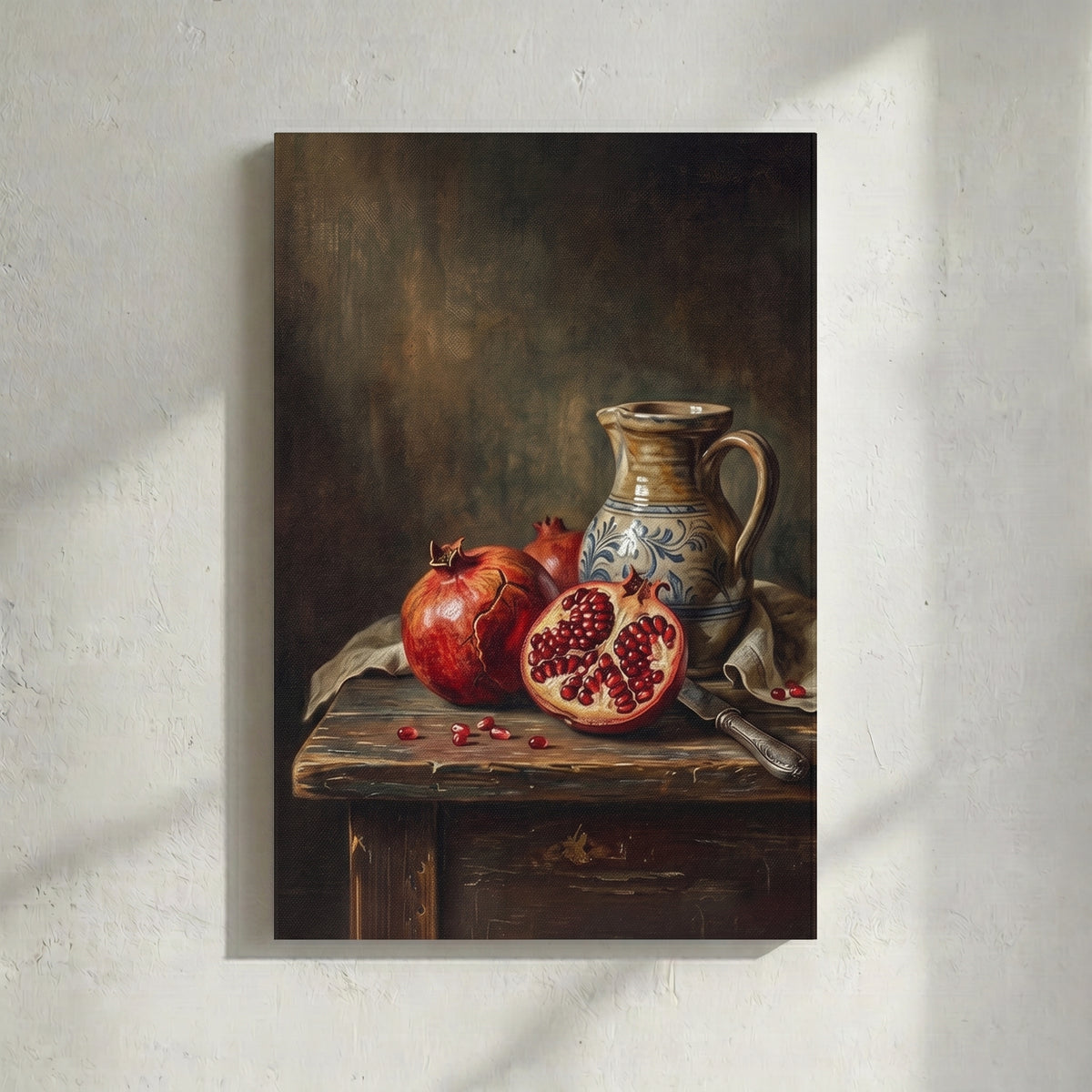 Pomegranate & Antique Ceramic Jug