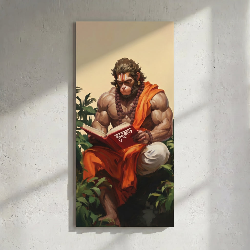 Hanuman Reading Sundarkand Painting