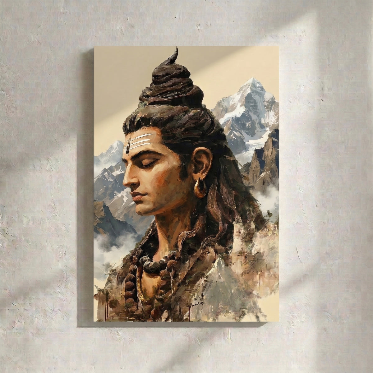 Shiva Himalaya Mountains Painting