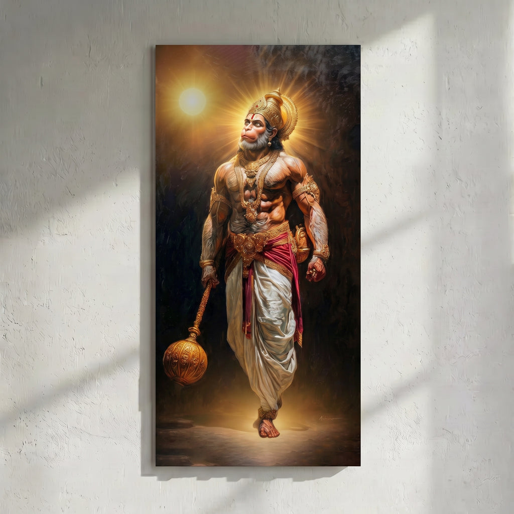Hanuman Walking with Gada Painting