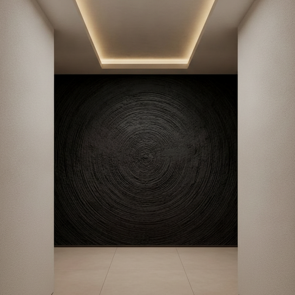 Black Tree Ring 3D Relief Wall Art