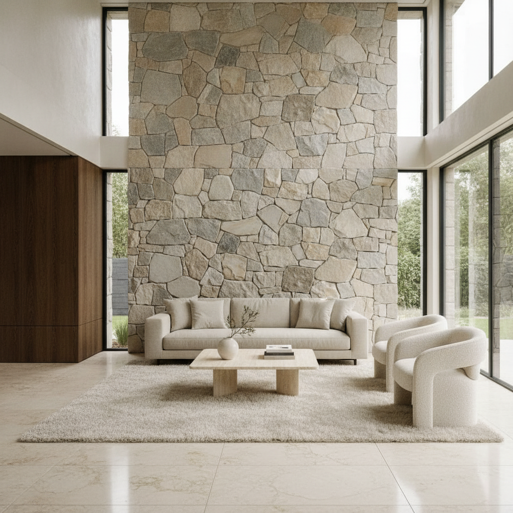 Natural Flatstone 3D Relief Wall Art