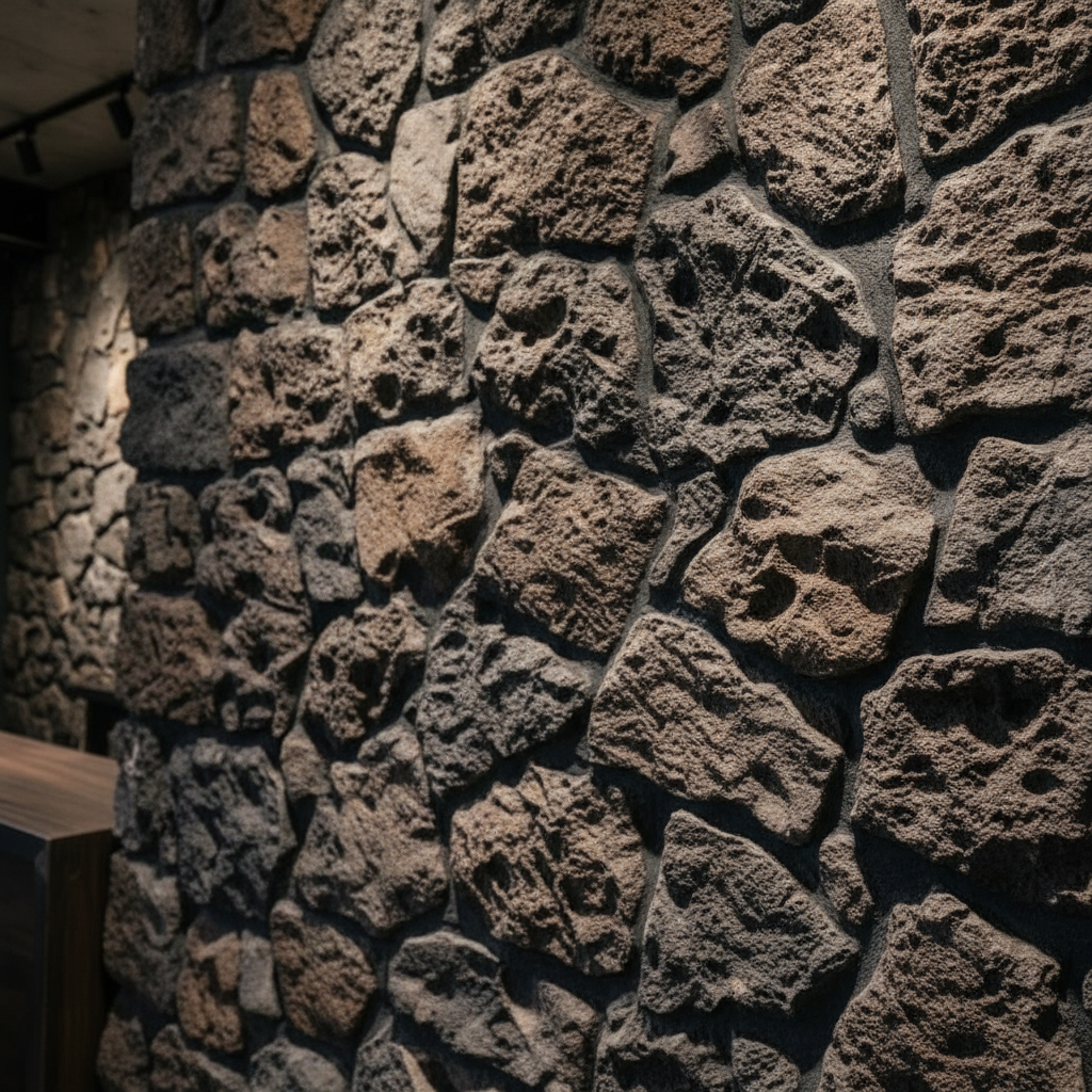 Rugged Stacked Stone 3D Relief Wall Art
