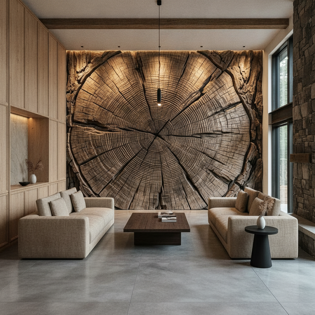 Giant Tree Ring 3D Relief Wall Art