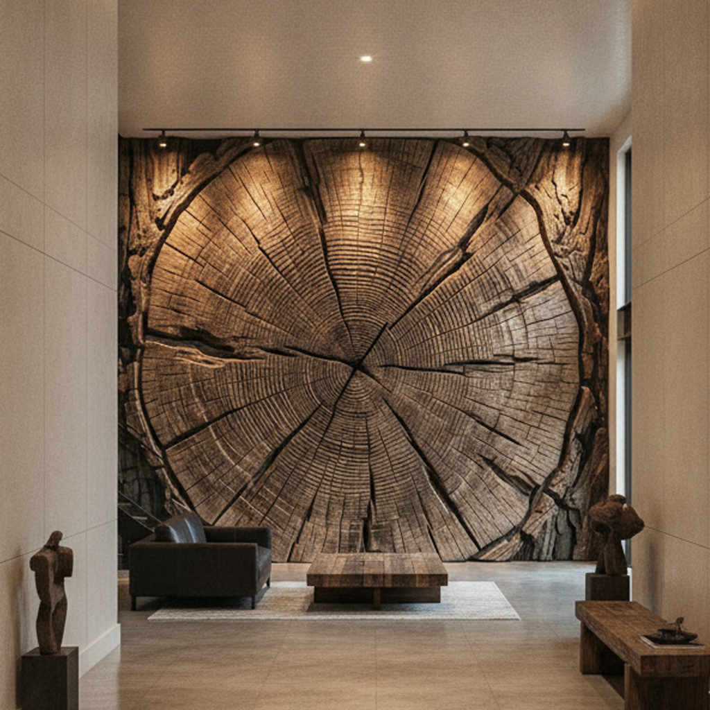 Giant Tree Ring 3D Relief Wall Art