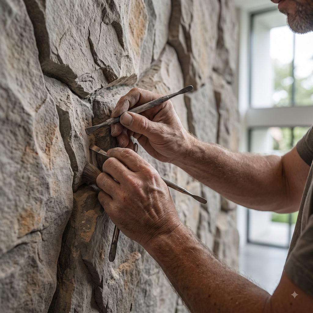 Carved Cliff Rock 3D Relief Wall Art
