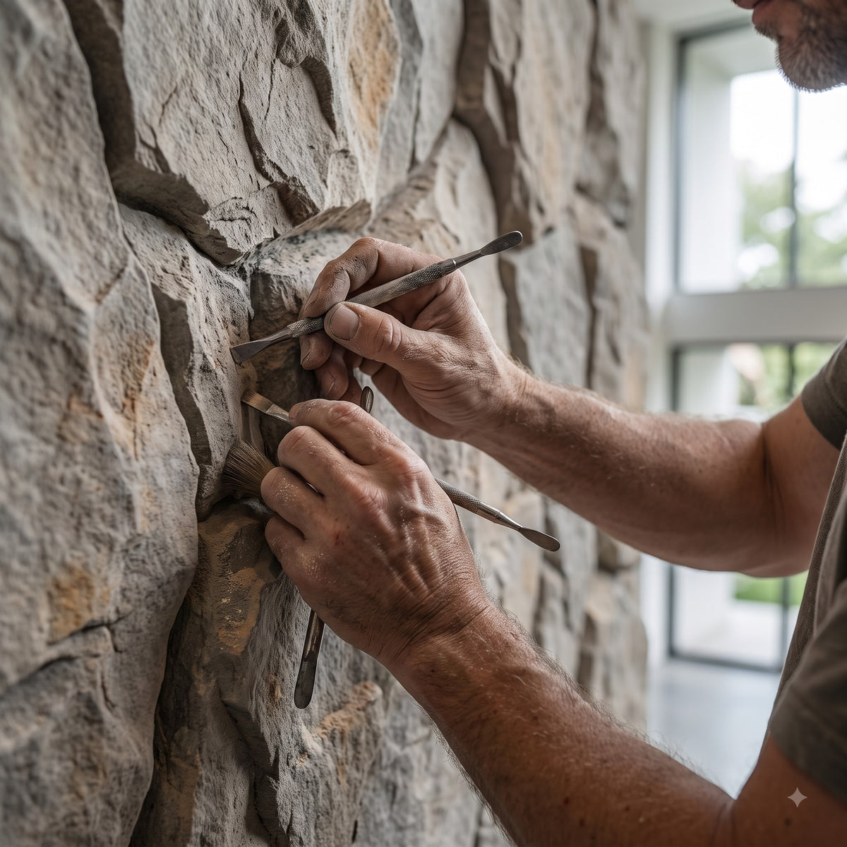 Carved Cliff Rock 3D Relief Wall Art
