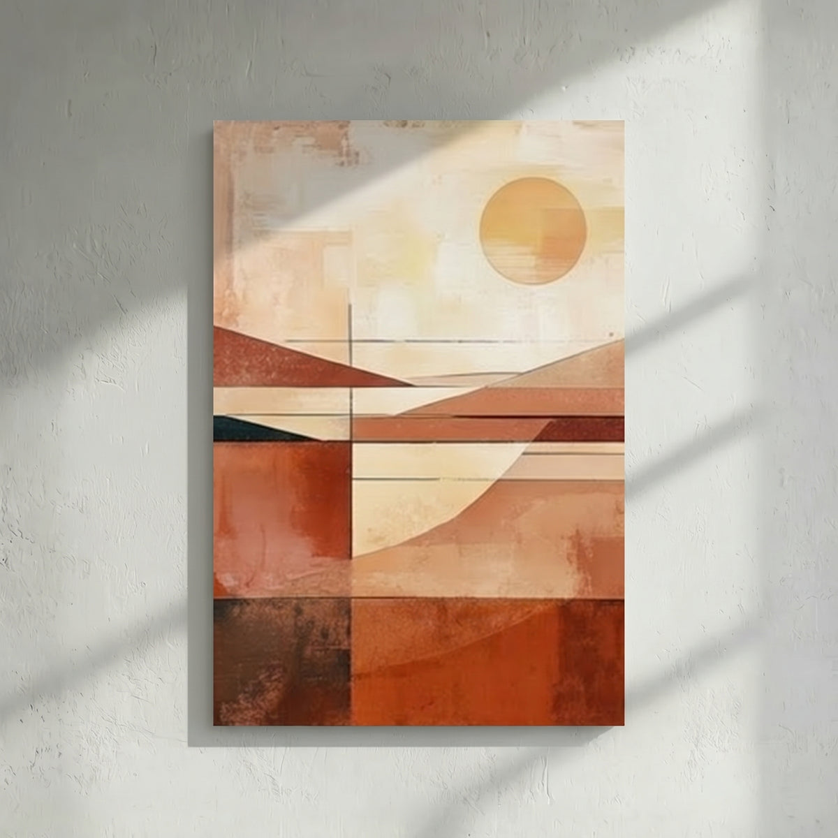 Geometric Desert Landscape Abstract Painting