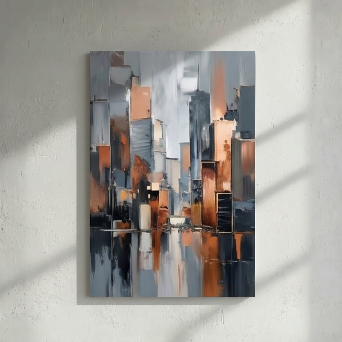 City Reflection Abstract Painting